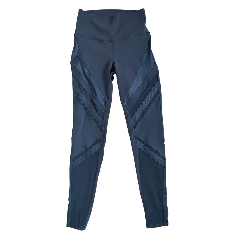 Alo Yoga High-Waist Moto Leggings Gray Mesh Small